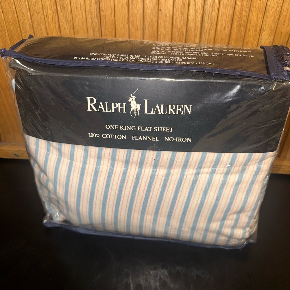Vintage Ralph Lauren King Flat Sheet